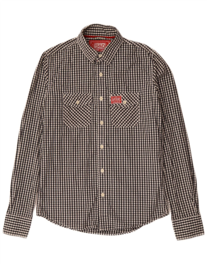 Superdry Chemise Homme Medium Black Gingham Cotton