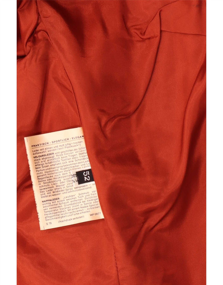 Vintage Veste en daim pour femme IT 52 2XL Cuir rouge