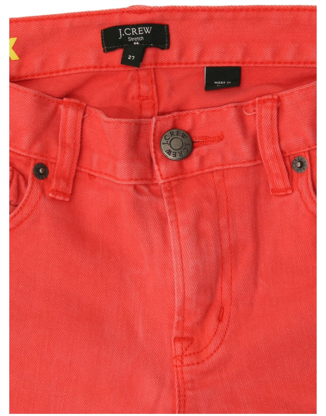 J. Crew Jean Skinny Stretch Femme W27 L27 Orange