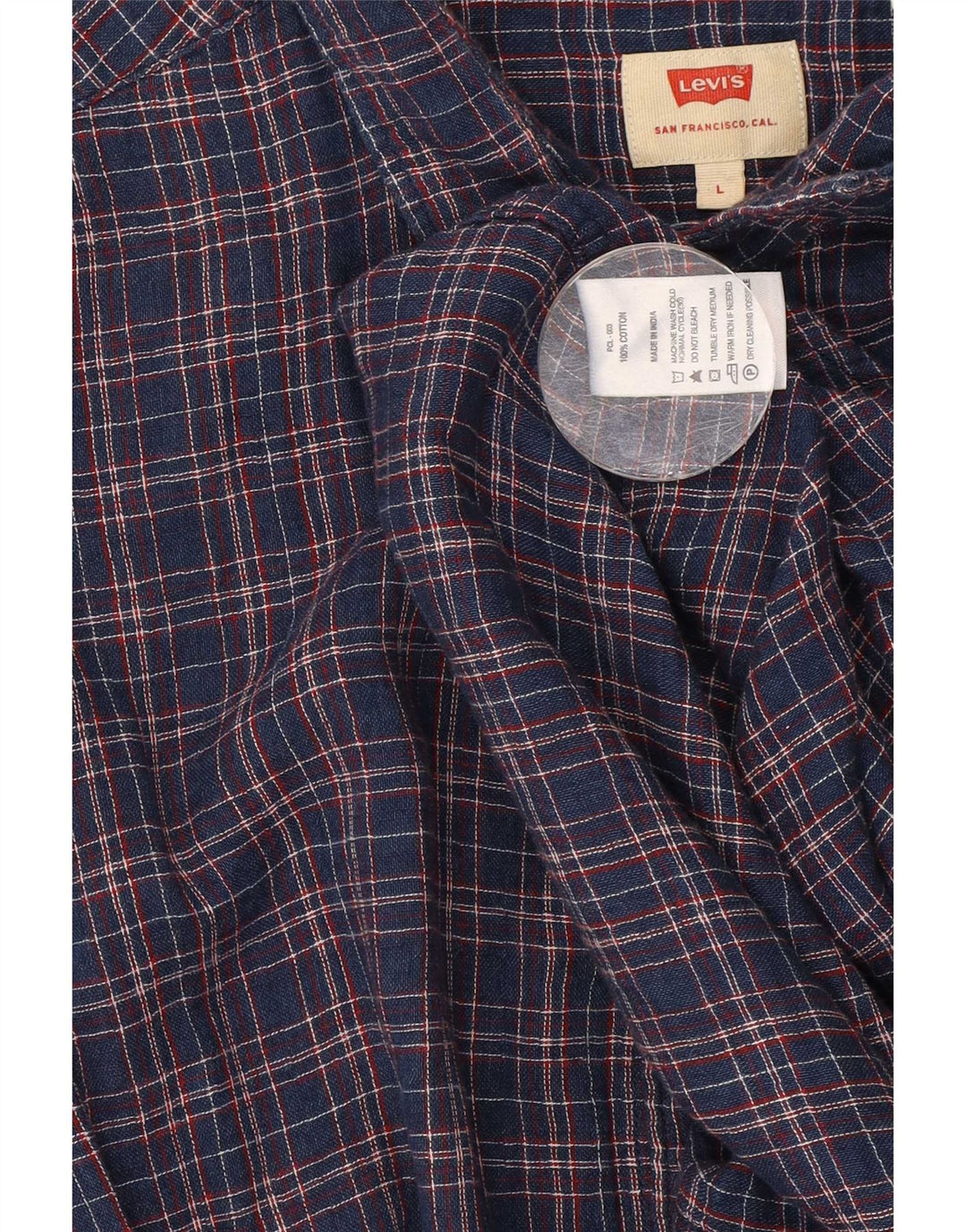 Levi's Chemise Slim Fit Homme Bleu Marine à Carreaux en Coton