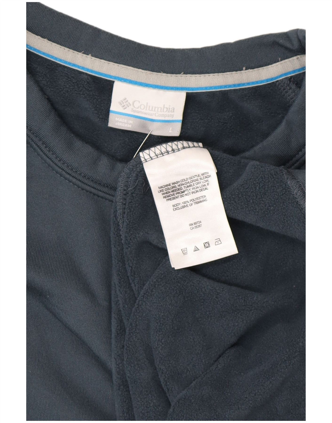 COLUMBIA Sweat-Shirt Homme Bleu Marine Large Polyester