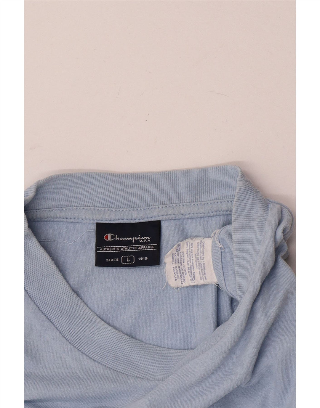 Champion T-Shirt Graphique Homme Grand Bleu Coton