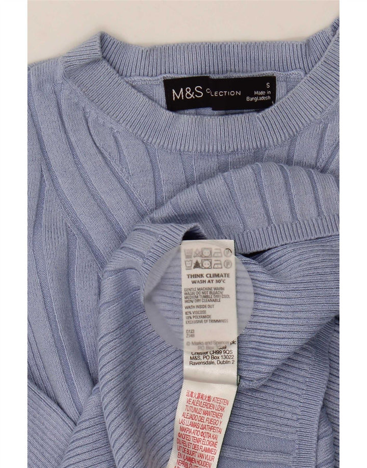 Marks & Spencer Pull ras du cou pour femme UK 8 Small Bleu