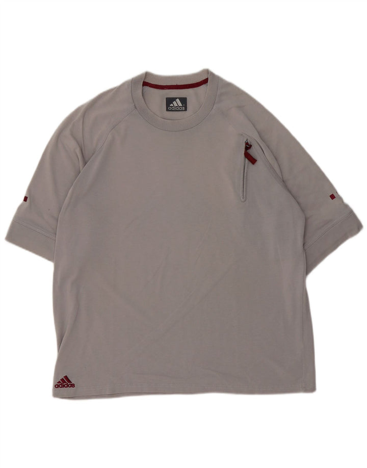 Adidas T-Shirt Homme Haut Large Gris Coton
