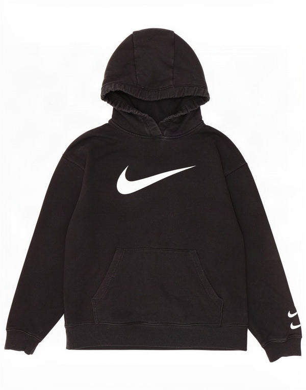 Nike Pull à capuche graphique pour homme Petit coton noir