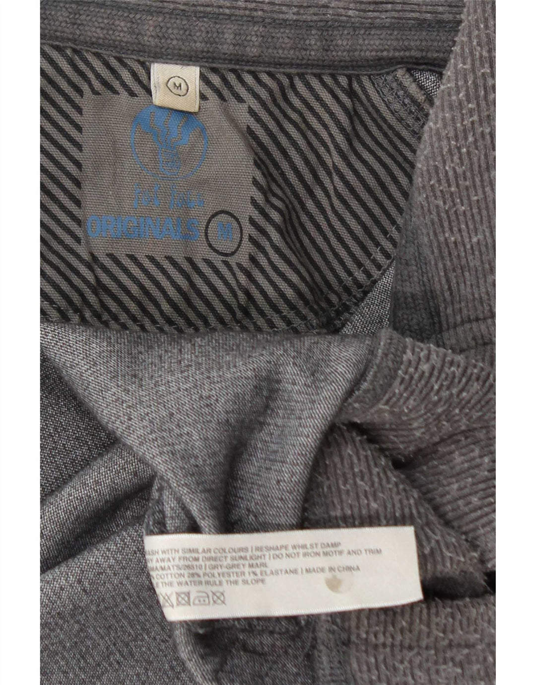 Fat Face Sweat-shirt col zippé pour homme en coton color block gris moyen