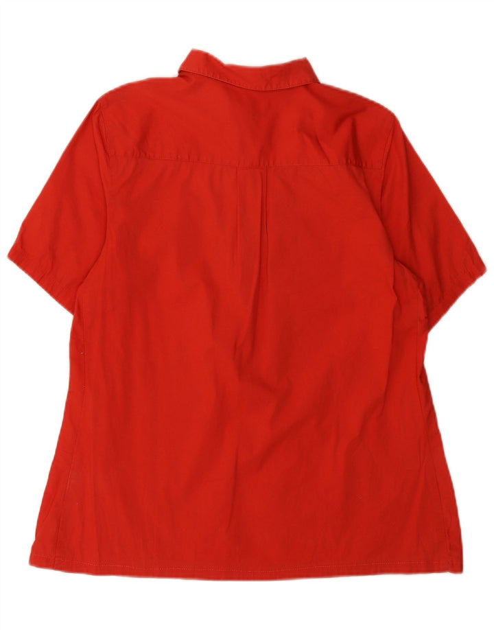 BANANA REPUBLIC Chemise pull à manches courtes pour femme US 6 Rouge moyen