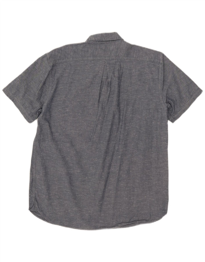 Barbour Chemise à manches courtes pour hommes Grand coton moucheté gris