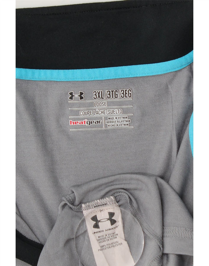 UNDER ARMOUR Haut de survêtement à col zippé Heat Gear pour homme 3XL Gris