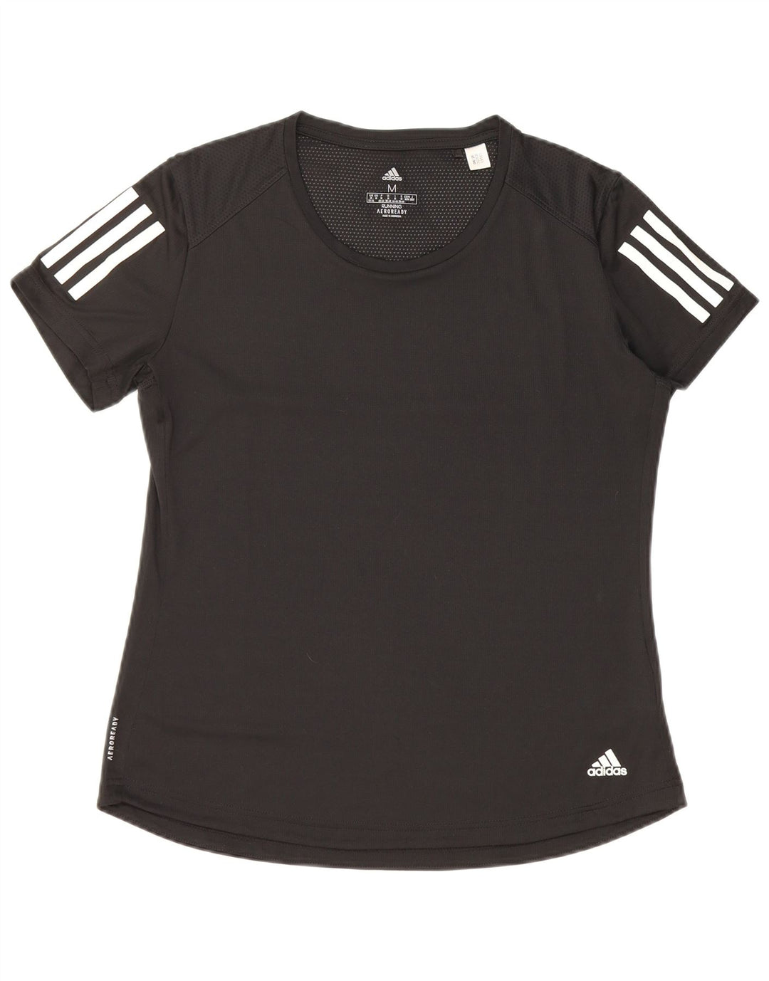 ADIDAS Femmes Aeroready T-Shirt Top UK 12/14 Moyen Noir Polyester