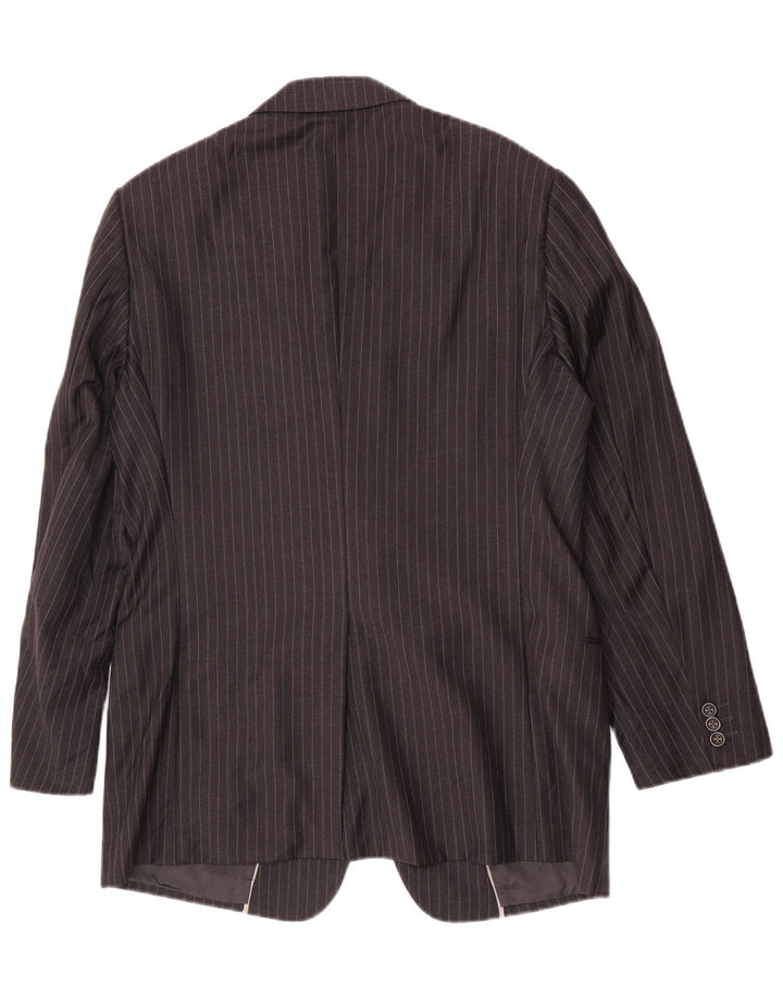 Armani Collezioni Veste blazer à 2 boutons pour homme IT 52 XL en laine à fines rayures grises