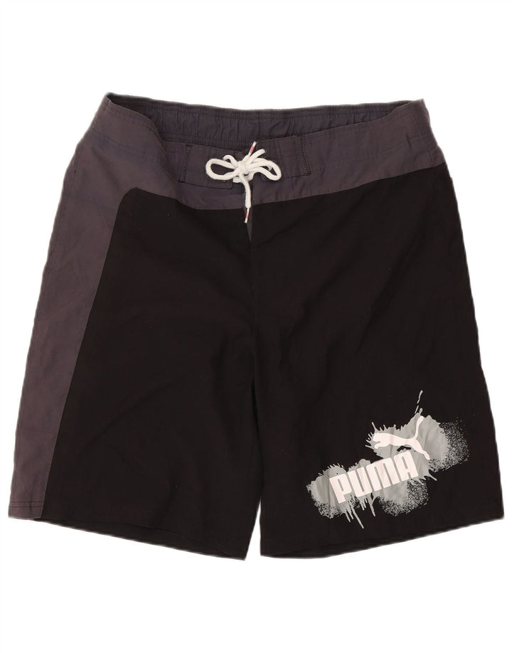 Puma Short de Bain Graphique Homme Noir Colorblock Large