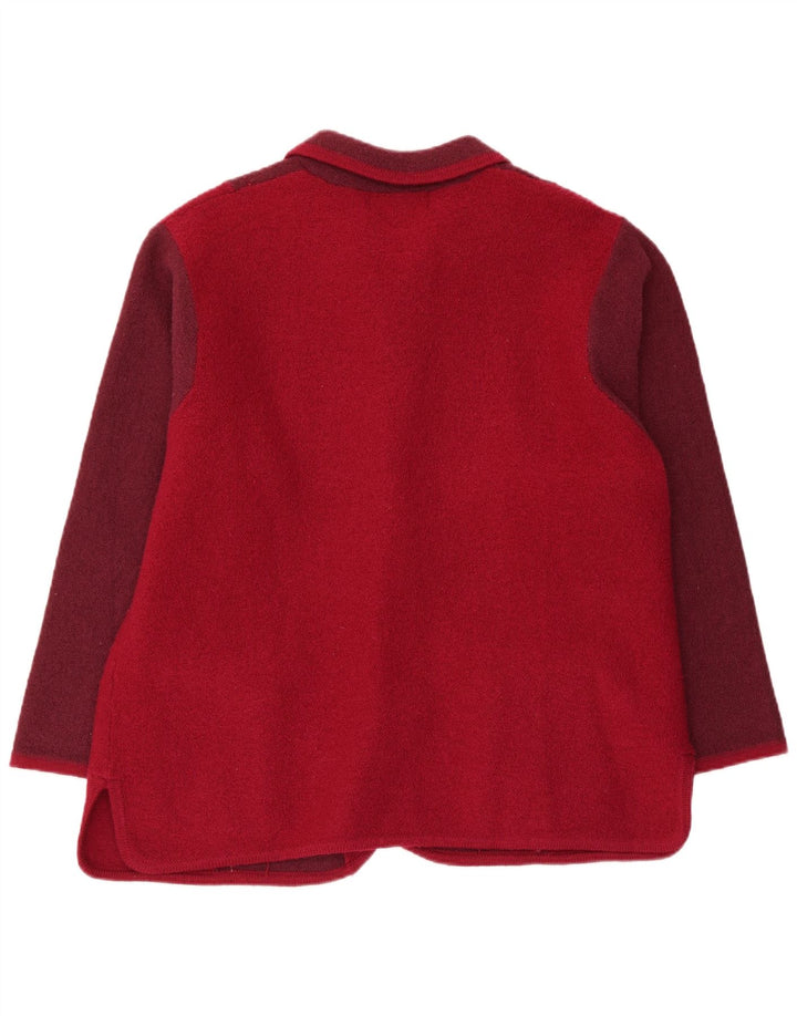 CASAMIA Veste blazer coupe ample pour femme UK 16 Large Bordeaux Colourblock