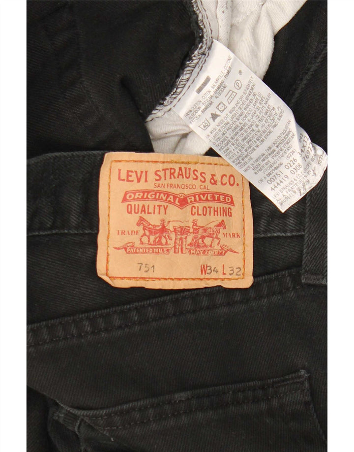 Levi's Jean Droit 751 Homme Noir W34 L32 Coton