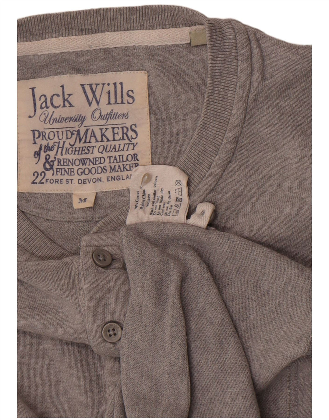 Jack Wills Haut à manches longues pour homme en coton gris moyen