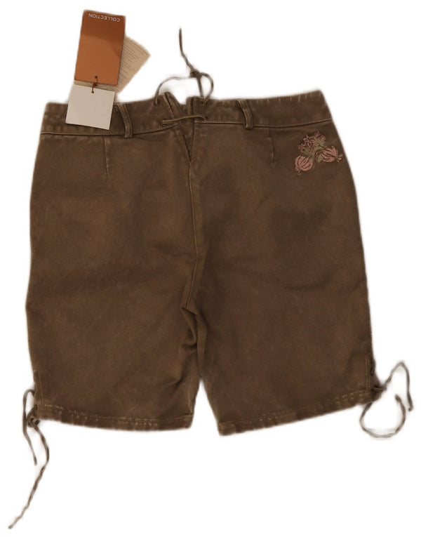 Kruger Short décontracté pour femme UK 10 Small W30 Kaki Floral Coton