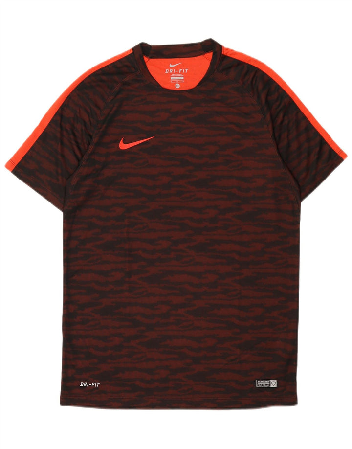 Nike T-shirt Dri Fit pour homme en polyester imprimé animal bordeaux moyen