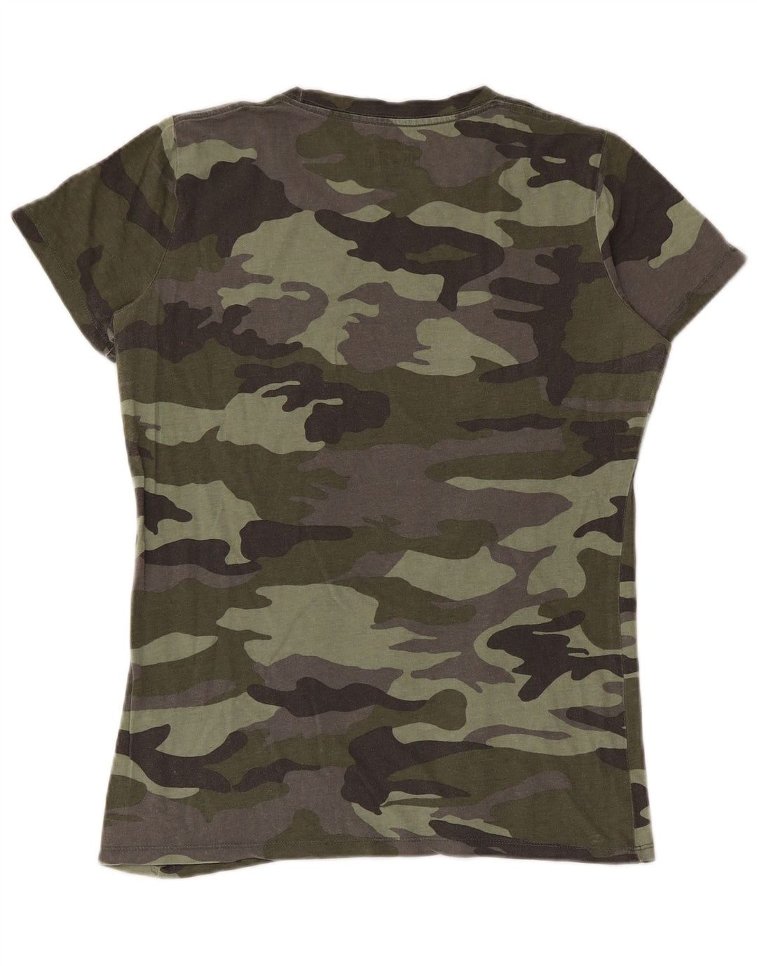 Converse T-shirt graphique pour femme UK 18 XL Kaki Camouflage