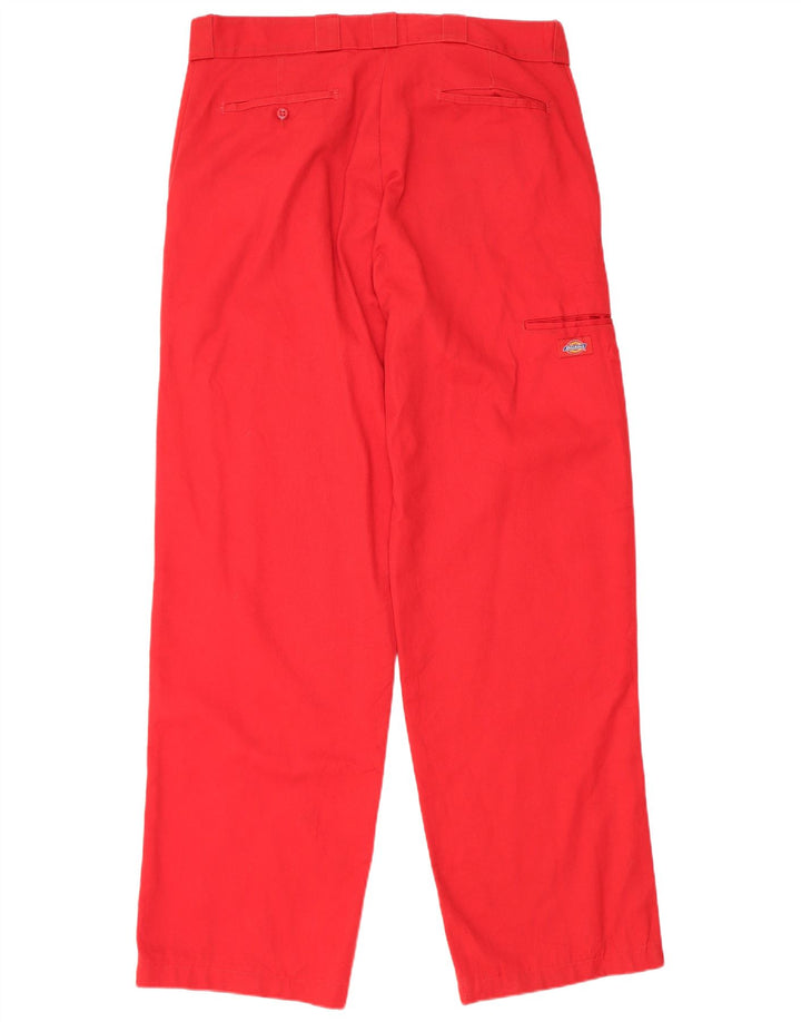 Dickies Pantalon cargo coupe ample pour homme W36 L33 Rouge Polyester