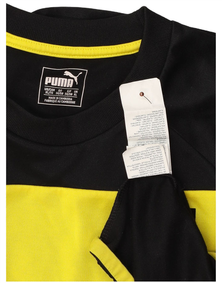 PUMA Mens Graphic Sweatshirt Jumper XL Black Colourblock Polyester