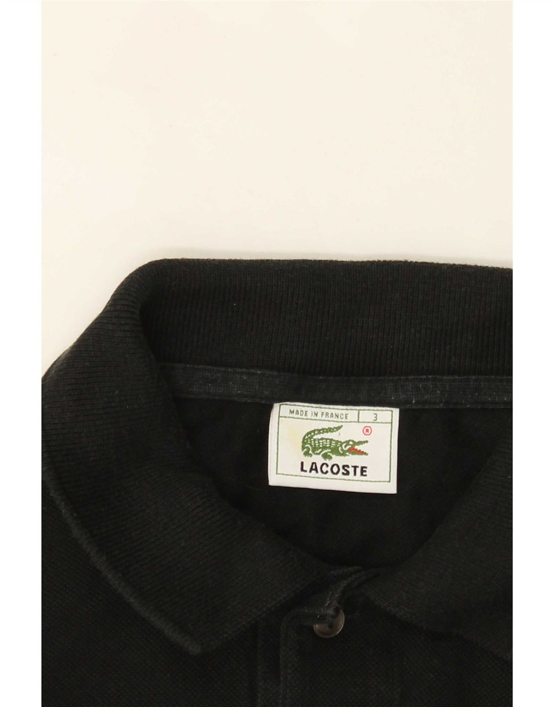 Lacoste Polo à manches longues pour homme Taille 3 Petit Noir