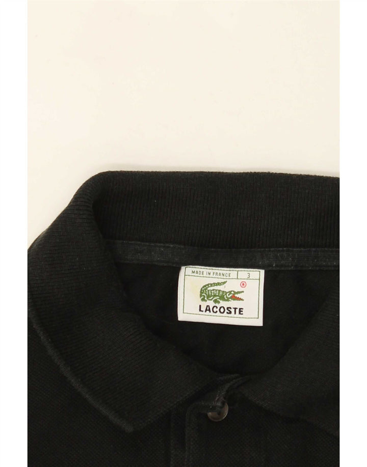 Lacoste Polo à manches longues pour homme Taille 3 Petit Noir