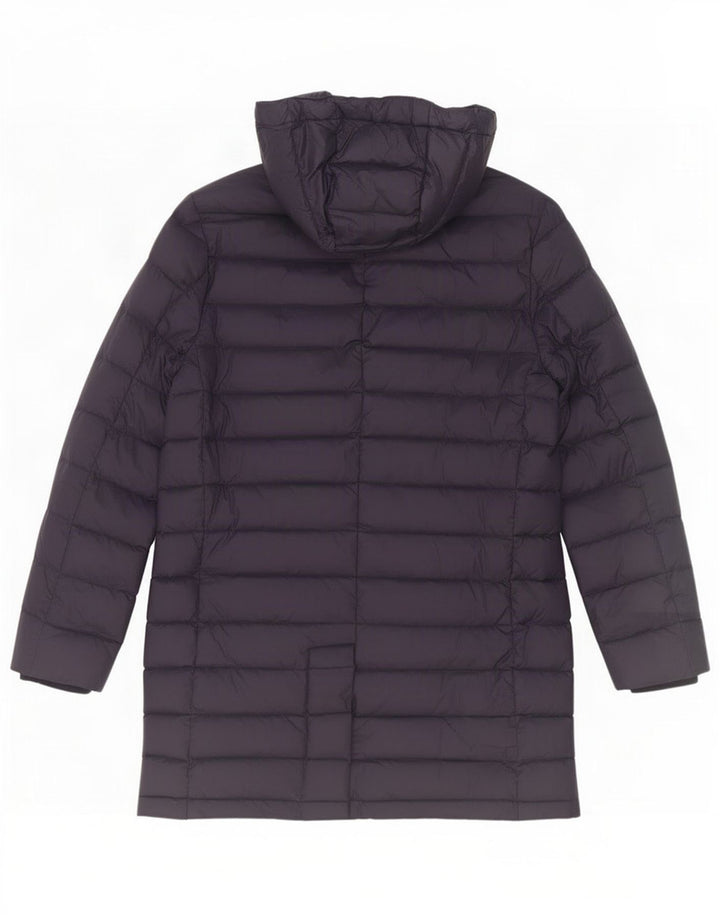 Massimo Dutti Manteau rembourré à capuche pour femme UK 14 Bleu marine moyen