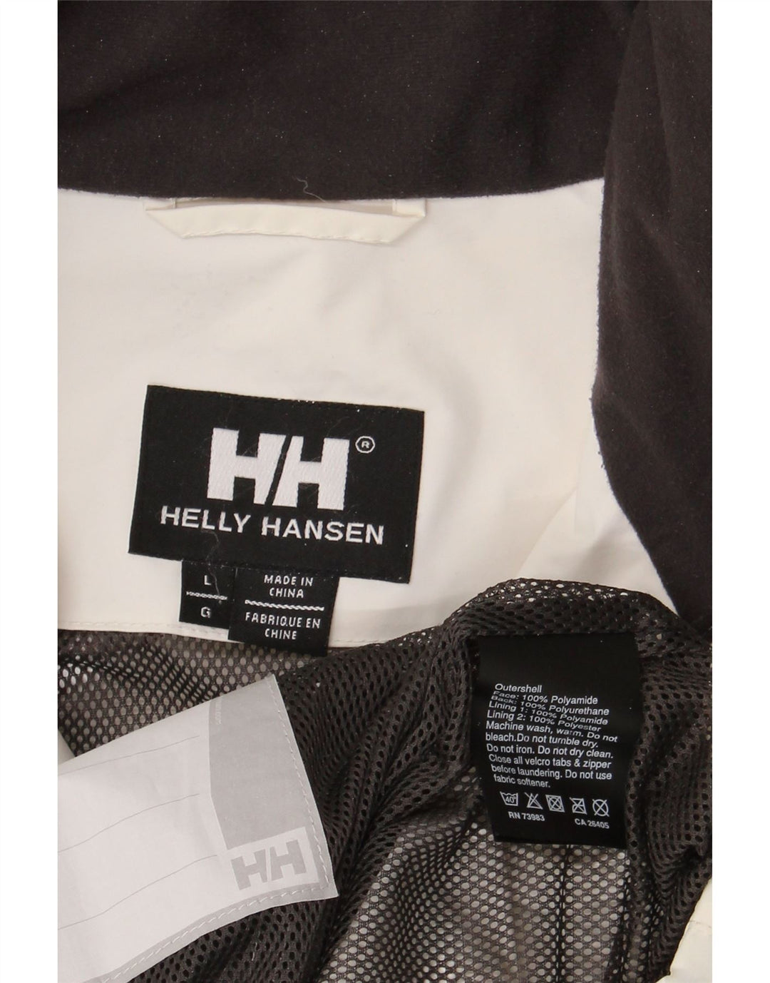 Helly Hansen Veste de pluie à capuche pour homme UK 40 Large Blanc Colorblock