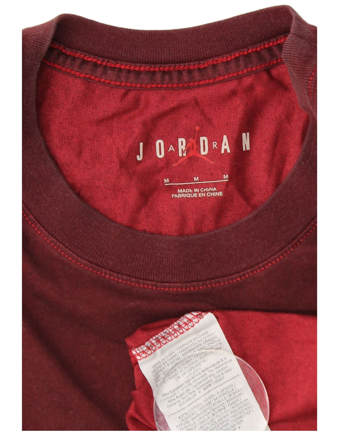 JORDAN T-shirt graphique pour hommes en coton bordeaux moyen