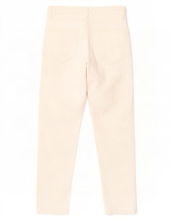 Zara Jean taille haute femme EU 36 XS W26 L27 coton blanc cassé