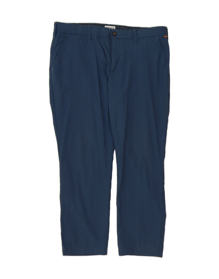 TIMBERLAND Mens Slim Chino Trousers W38 L28 Blue Vintage Timberland and Second-Hand Timberland from Messina Hembry 