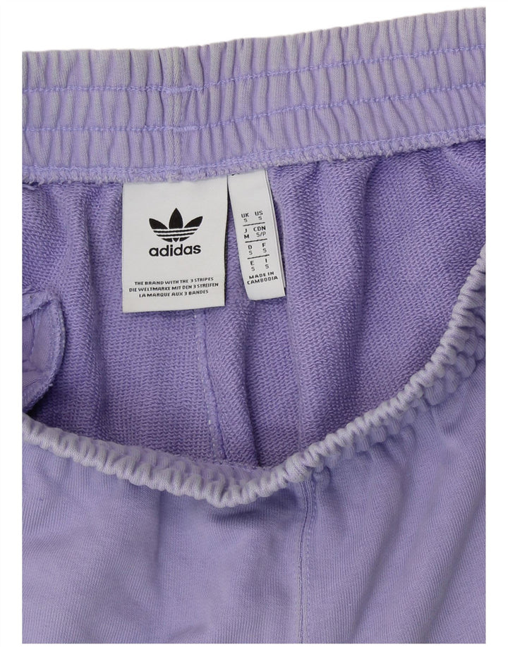 ADIDAS Short de sport pour femme UK 10 Small Violet Coton