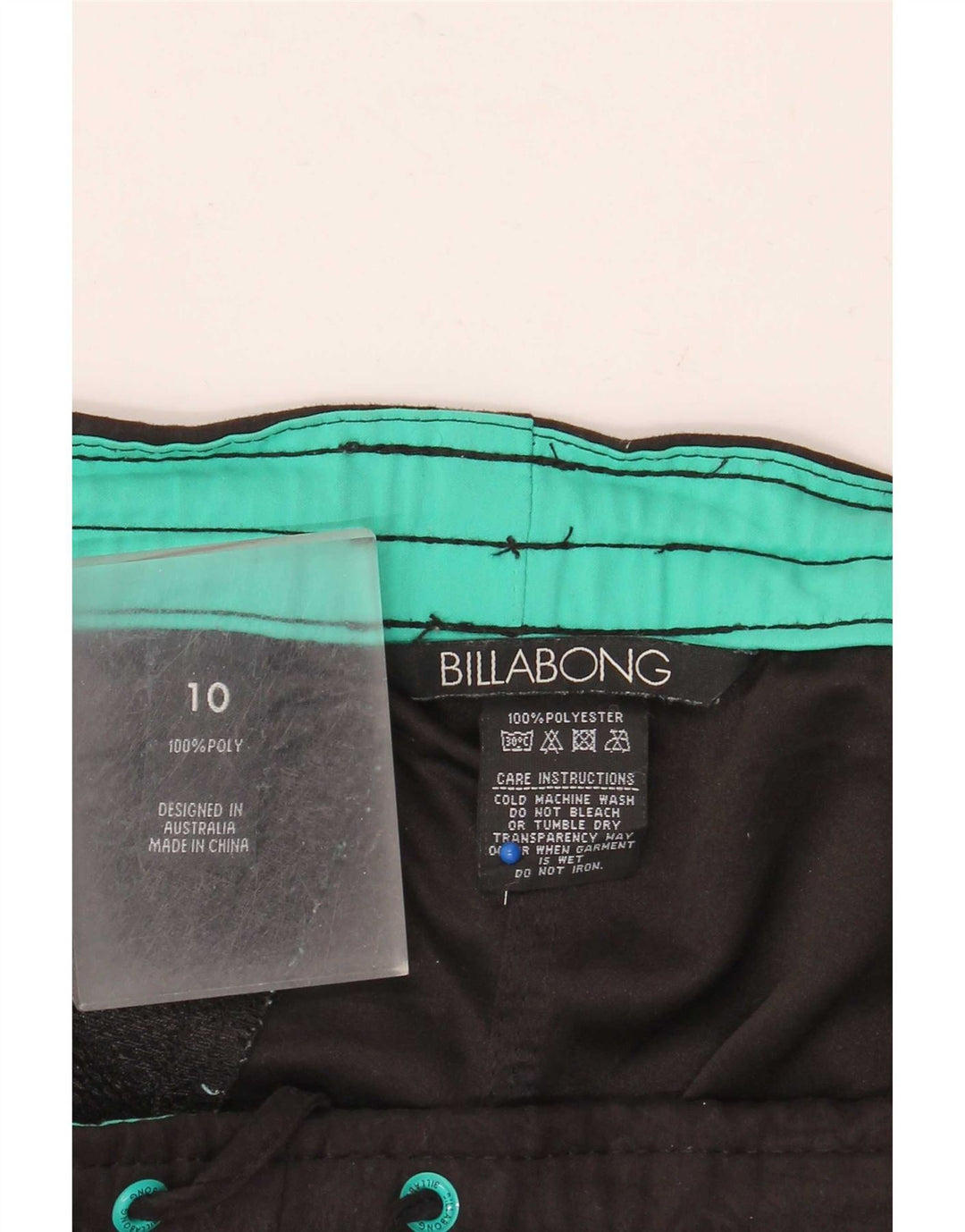 Billabong Short de bain graphique pour femme US 10 Large Noir Polyester