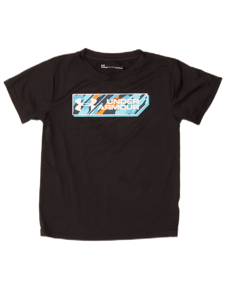 UNDER ARMOUR T-shirt graphique Heat Gear pour garçon 6-7 ans Noir