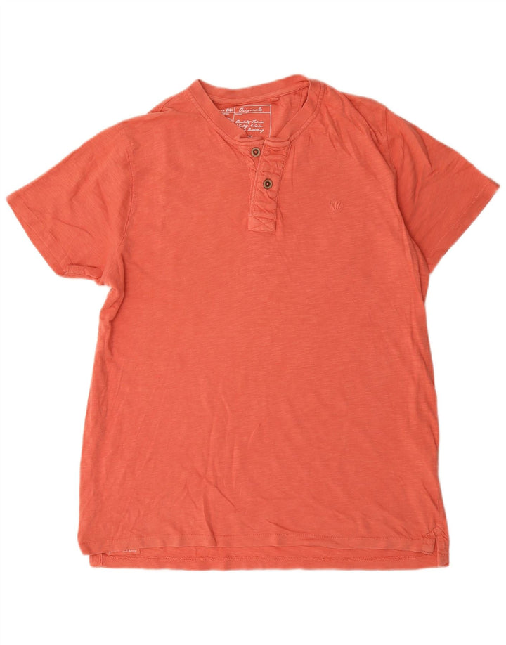 Fat Face T-Shirt Homme Coton Moucheté Orange Moyen