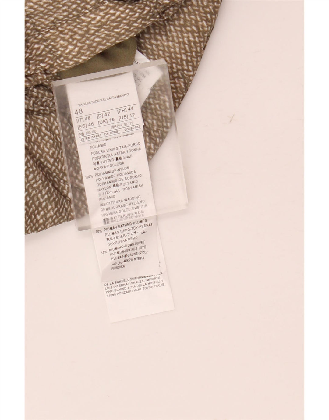 Benetton Veste matelassée réversible pour femme UK 16 Large Vert Polyamide