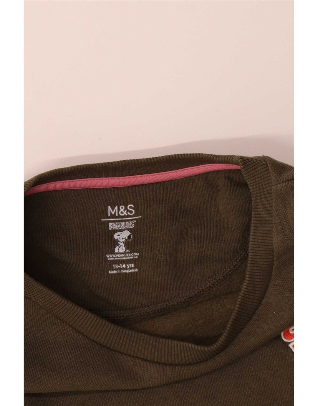 Marks & Spencer Sweat-Shirt Peanuts Fille 13-14 Ans Kaki