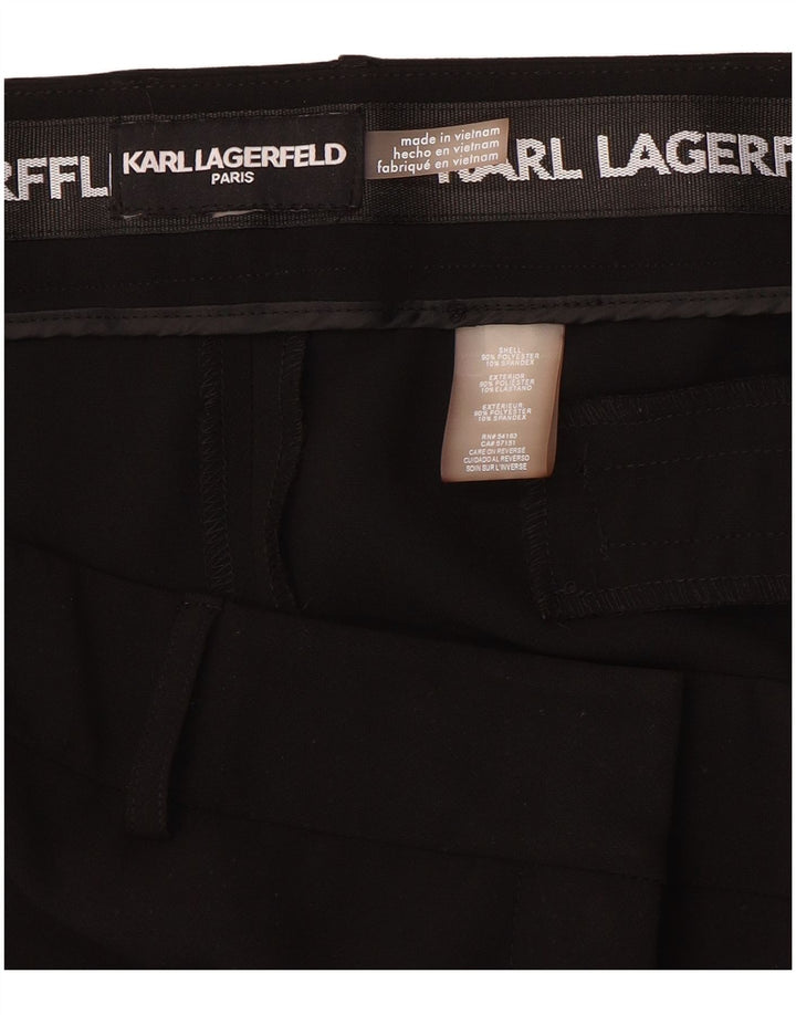 KARL LAGERFELD Pantalon décontracté droit femme W36 L28 Noir Polyester