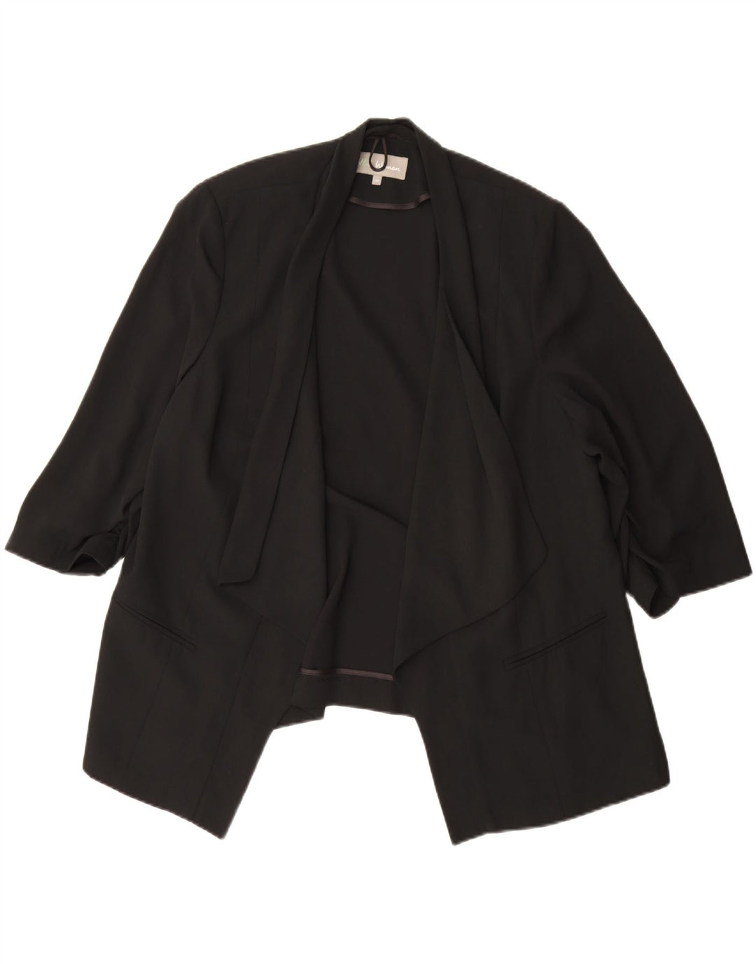 Marks & Spencer Veste blazer ouverte à manches 3/4 pour femme UK 20 2XL Noir