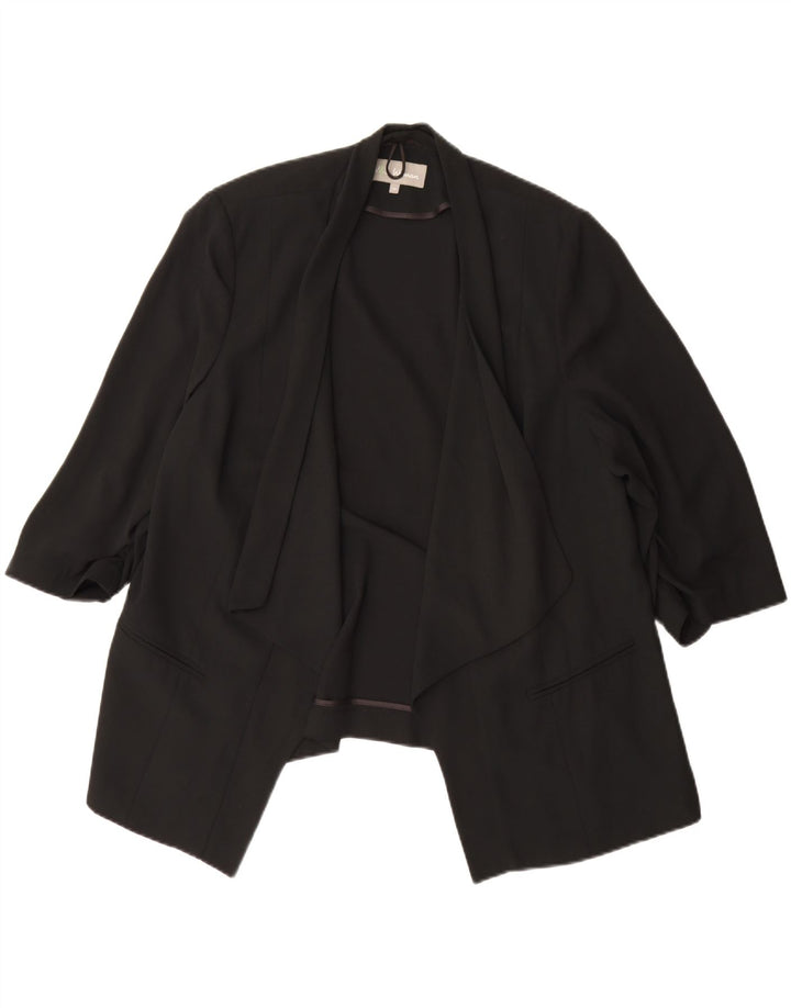 Marks & Spencer Veste blazer ouverte à manches 3/4 pour femme UK 20 2XL Noir