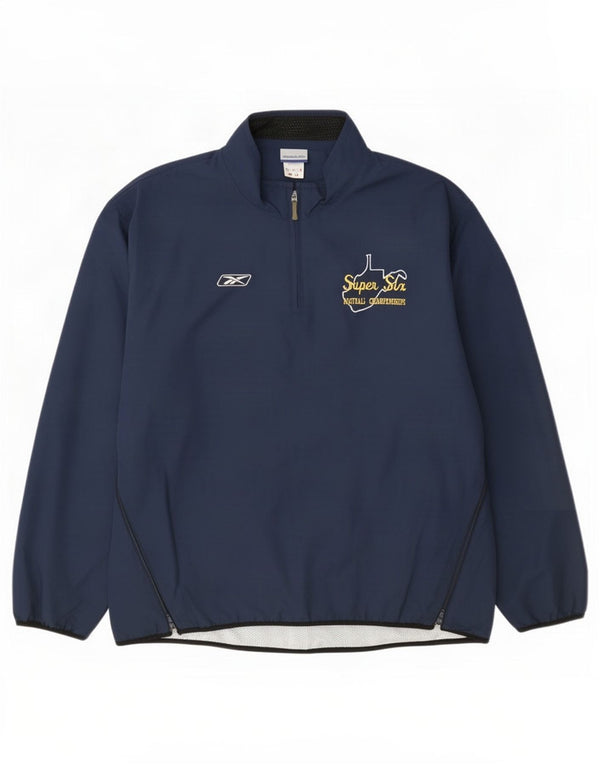 Reebok Veste de Pluie Homme UK 42 XL Bleu Marine Polyester