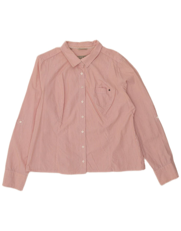 Guess Chemise Femme UK 18 XL Rose à fines rayures