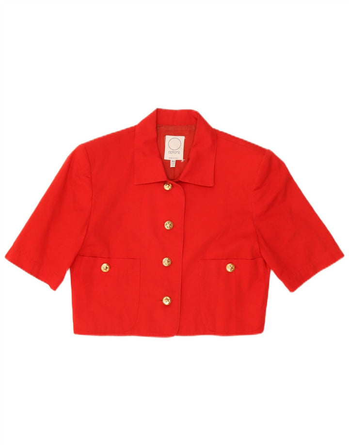 Options Chemise courte à manches courtes pour femme IT 40 Petit coton rouge