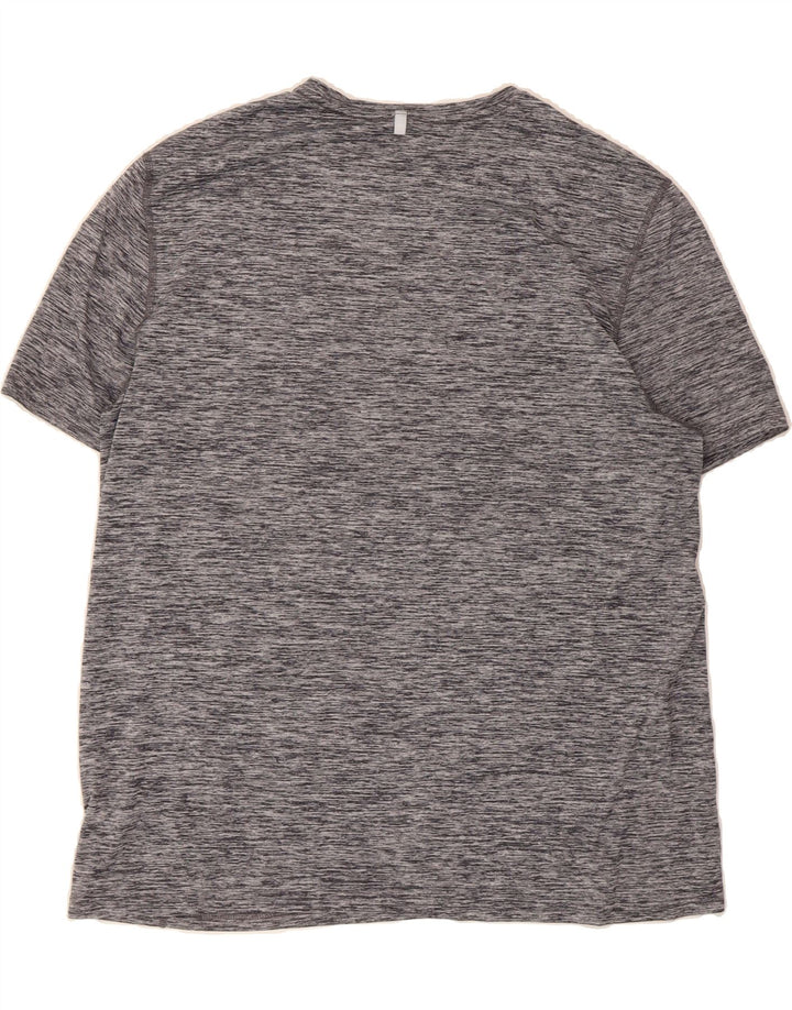 RUSSELL ATHLETIC Mens T-Shirt Top Large Grey Flecked Polyester Vintage Russell Athletic and Second-Hand Russell Athletic from Messina Hembry 