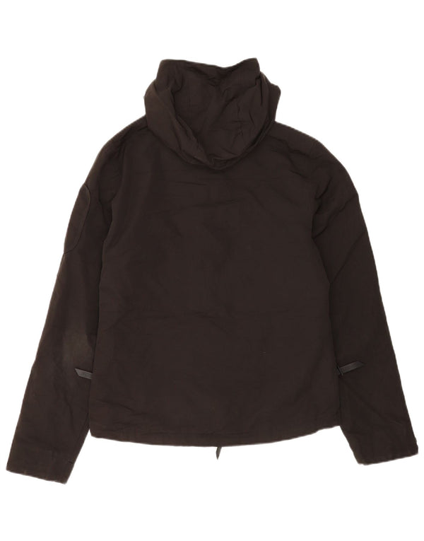 Superdry Veste de pluie à capuche graphique pour femme UK 8 Small Noir Polyester