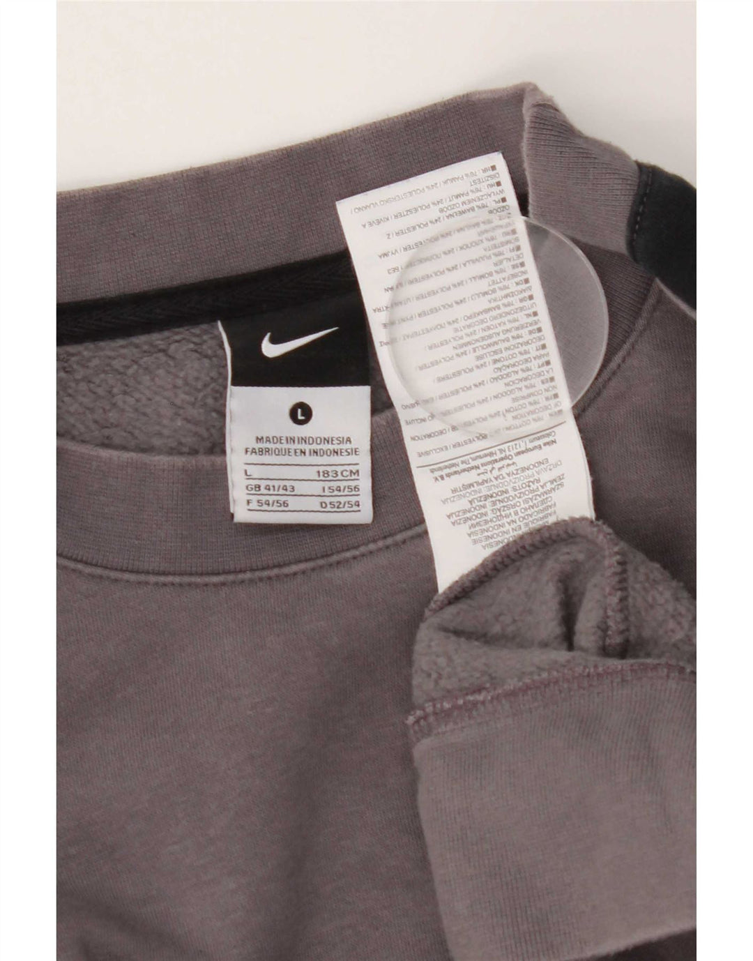 Nike Sweat-shirt pour homme en coton color block Gris Taille L