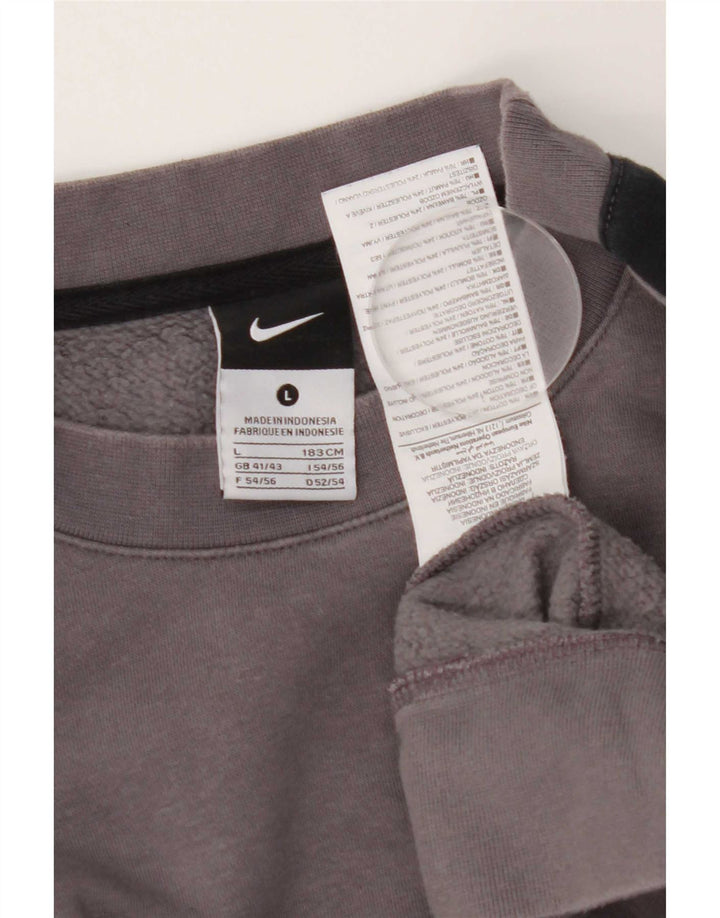 Nike Sweat-shirt pour homme en coton color block Gris Taille L