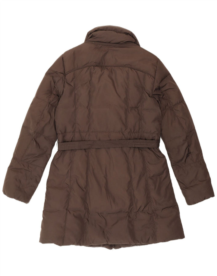 Geox Manteau rembourré pour femme UK 44 Large Marron Polyester