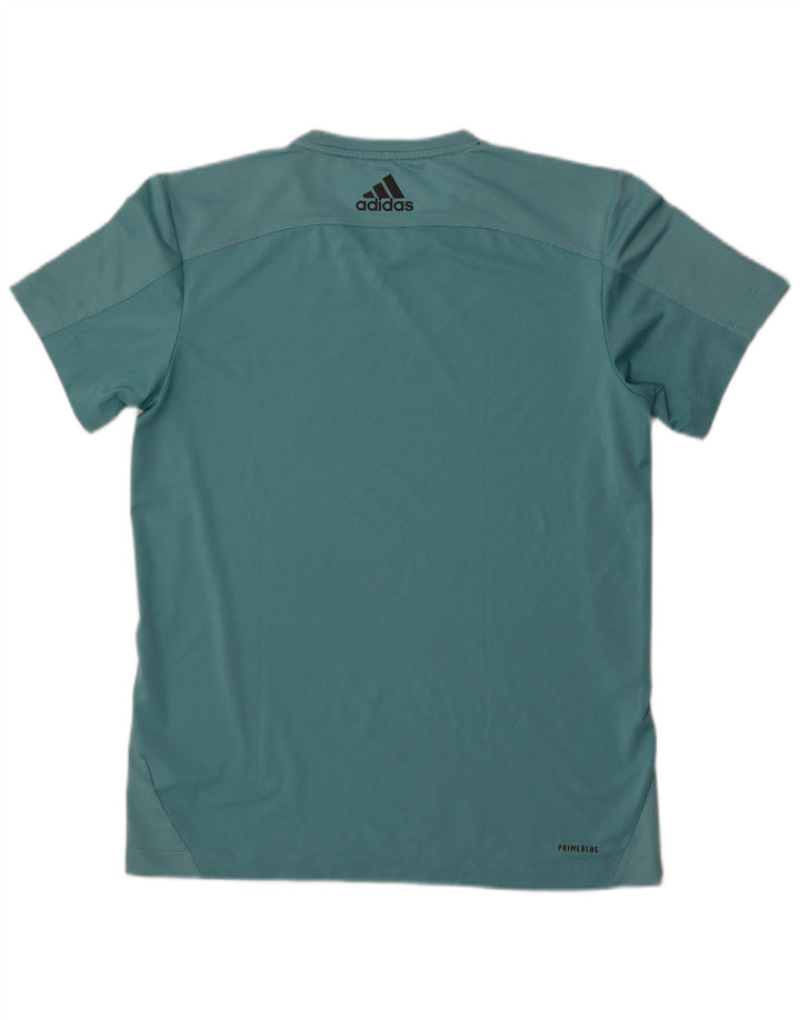 Adidas Homme Aeroready Graphic T-Shirt Top Turquoise Moyen Polyester
