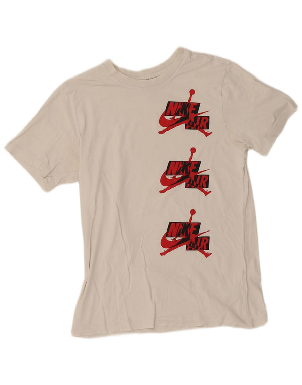 Jordan Mens Standard Fit Graphic T-Shirt Top Small White Cotton
